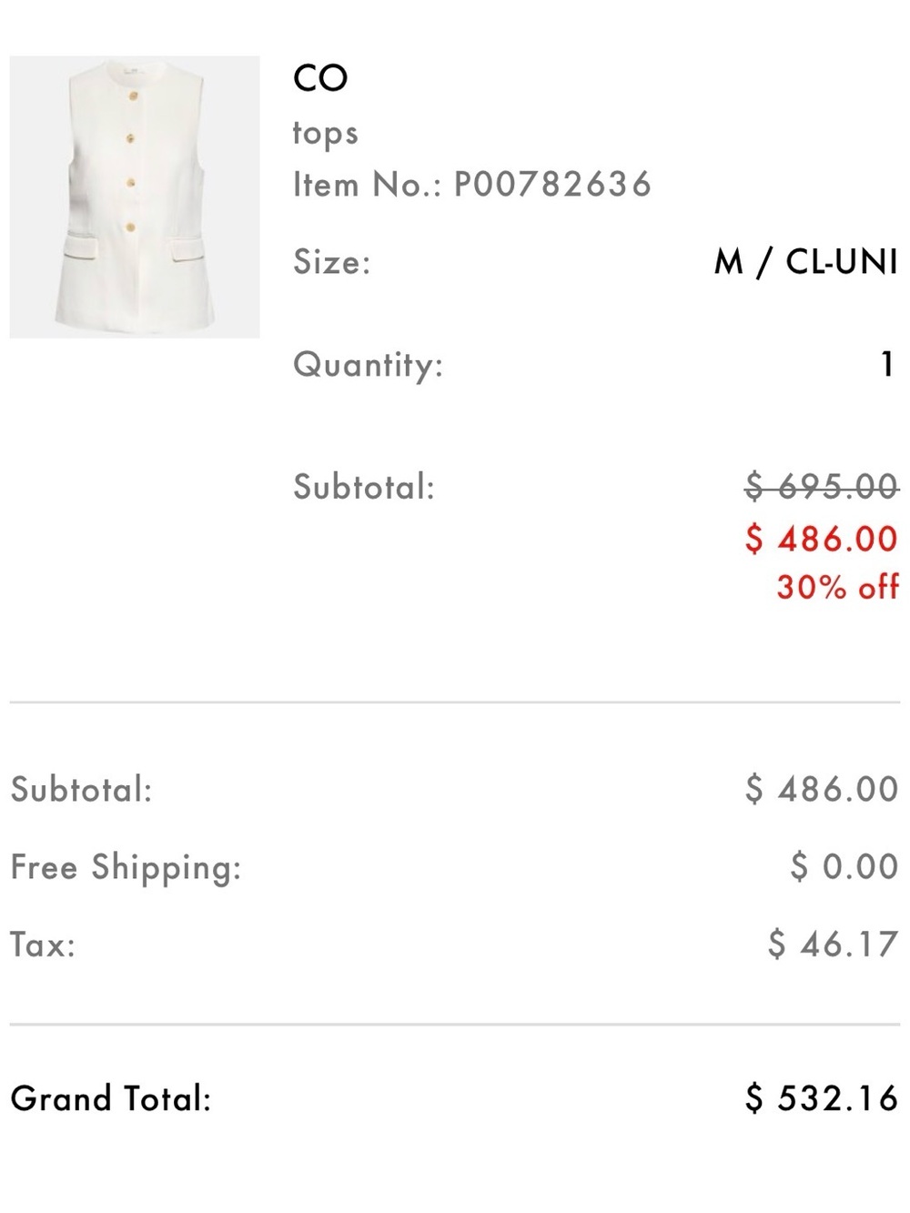 Co Collection button down vest - Picture 6 of 6